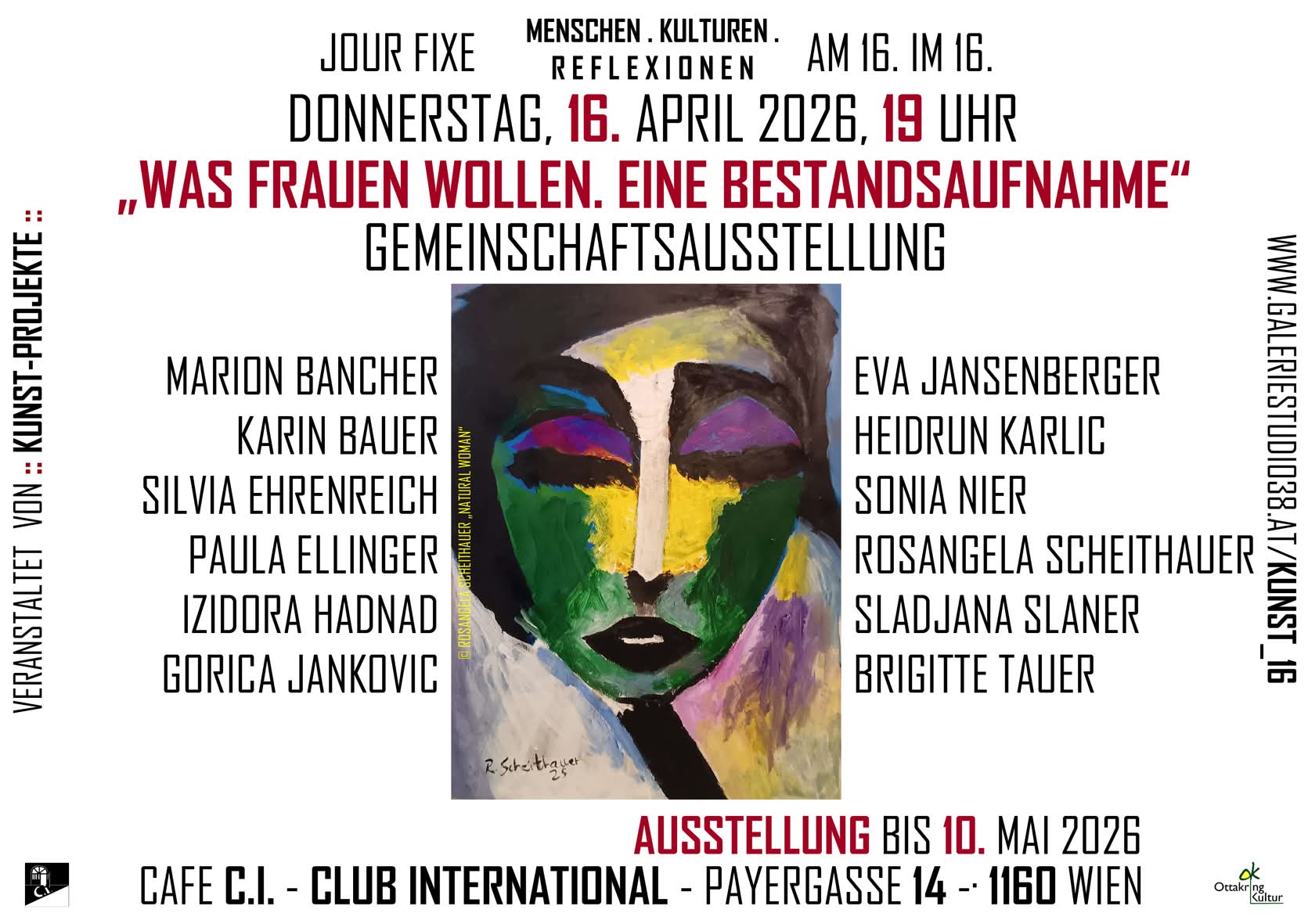  "Was Frauen wollen. Eine Bestandsaufnahme" Gemeinschaftsausstellung veranstaltet von KUNST-PROJEKTE im Cafe C.I. 