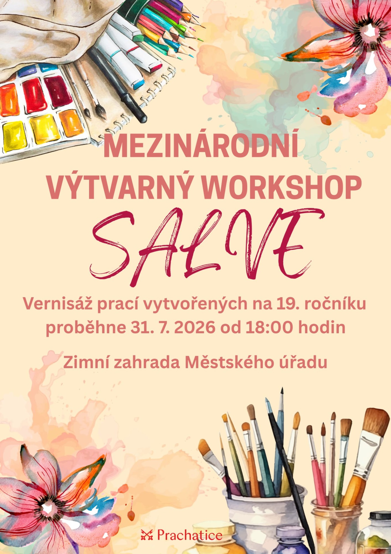 Seit 2006 organisiert die Renaissance-Stadt Prachatice den Workshop Bildender Kunst SALVE.
Hauptanliegen des Projektes ist die Auseinandersetzung mit der Stadt Prachatice und das Festhalten unterschiedlicher Positionen/Blickwinkel durch europäische GegenwartskünstlerInnen.